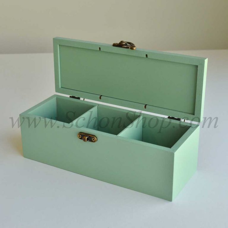 جعبه چوبی کوچک سبز